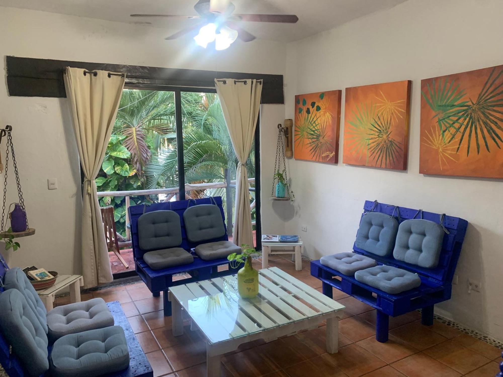 Casa Caribe Cancún Kültér fotó Living room with a view of the ocean